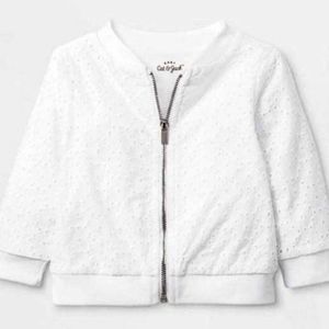 NWT BOMBER Jacket Sz 6-9 mo Eyelet
